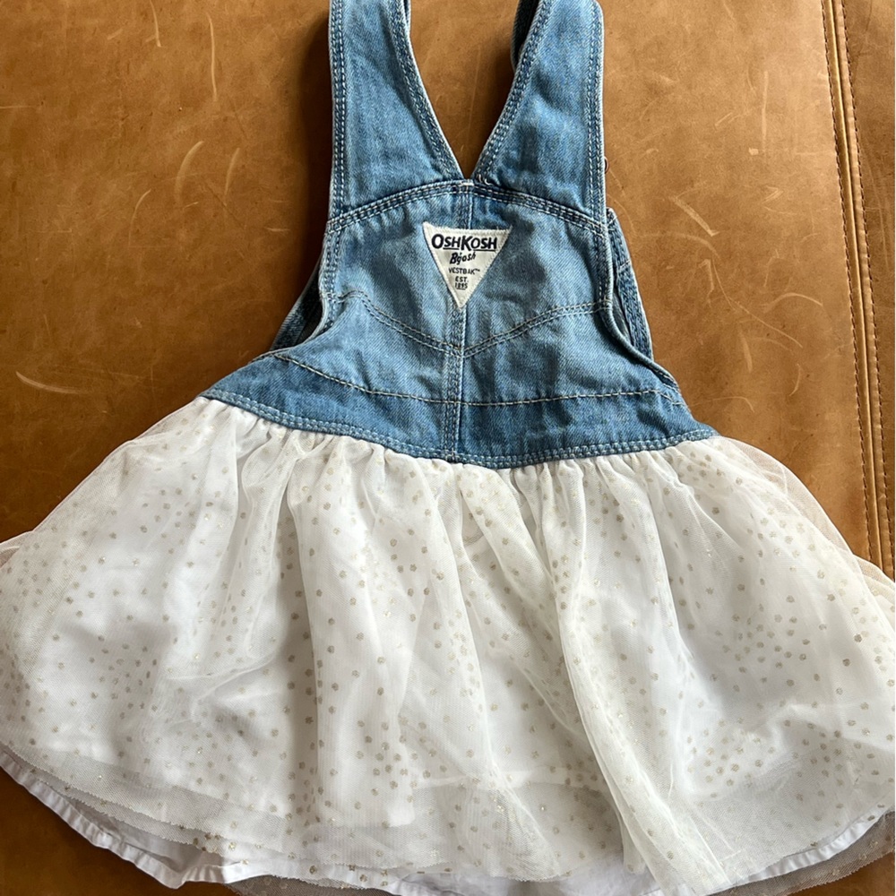 Girl Toddler OahKosh denim with inborn ballet skirt attached